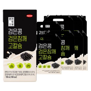 완전두유 검은콩 검은참깨 고칼슘, 190ml, 128개