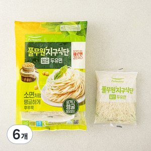 풀무원 지구식단 얇은 두유면, 150g, 6개