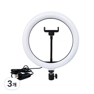 바라보고 LED 링 라이트 방송 촬영 조명 30cm, 3개