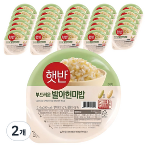 햇반 발아현미밥, 210g, 72개