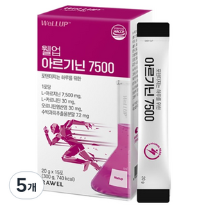 웰업 아르기닌 7500 스틱 15p, 300g, 5개