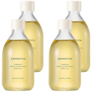 [비건뷰티] 아로마티카 임브레이스 바디오일 네롤리 & 패츌리향, 100ml, 4개