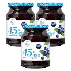 복음자리 45도 과일잼 블루베리, 350g, 3개