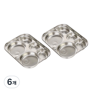 에디슨 부엉이 스텐식판 키즈, 580ml, 6개
