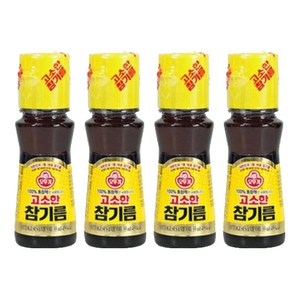 오뚜기 고소한 참기름 병, 55ml, 4개
