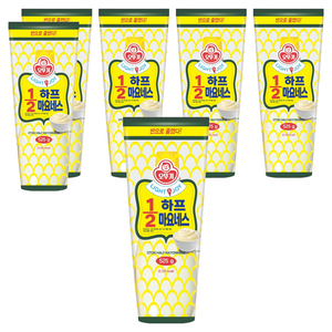오뚜기 LIGHT & JOY 1/2 하프 마요네스, 525g, 6개