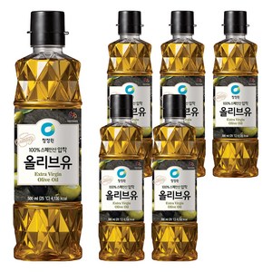 청정원 엑스트라버진 올리브유, 500ml, 6개