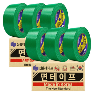 신흥 국산 대용량 라바 청면테이프 48mm X 25M 녹색, 6개