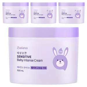 베비언스 세상순한 센서티브 베이비 고보습 크림, 500ml, 4개