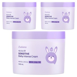 베비언스 세상순한 센서티브 베이비 고보습 크림, 500ml, 3개