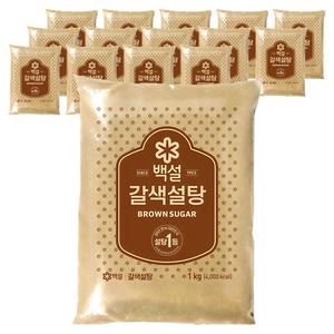 백설 갈색설탕, 1kg, 15개