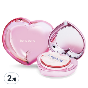 봉봉프렌즈 여아용 저자극 무기자차 하트 선쿠션 SPF50+ PA++++, 15g, 2개