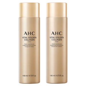AHC 바이탈 골든 콜라겐 토너 140ml + 로션 140ml, 1세트