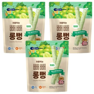 베베쿡 처음먹는 빼빼롱뻥, 청포도, 30g, 3개