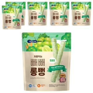 베베쿡 처음먹는 빼빼롱뻥, 청포도, 30g, 6개