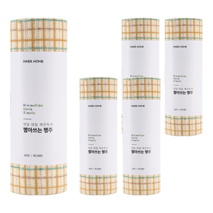 이너홈 빨아쓰는 행주 250 x 300 mm, 40개입, 5개