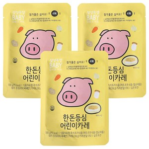 설성목장 한돈 등심 어린이 카레, 3개, 100g