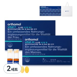 오쏘몰 바이탈 M 7p + 바이탈 F 7p 프리미엄 선물세트 + 쇼핑백, 2세트, 7.56g