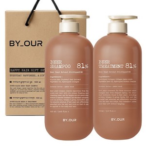 바이아우어 81만PPM 맥주효모 탈모샴푸 1.02L + 트리트먼트 1L 세트, 1세트