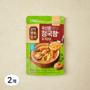 풀무원 국산콩 청국장 찌개양념, 130g, 2개