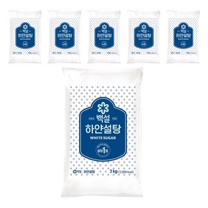 백설 하얀설탕, 3kg, 6개