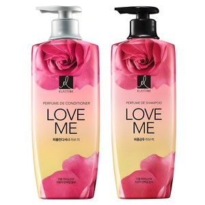 엘라스틴 퍼퓸 드 컨디셔너 + 샴푸 러브 미 피치 앤 프리지아향, 1개, 600ml