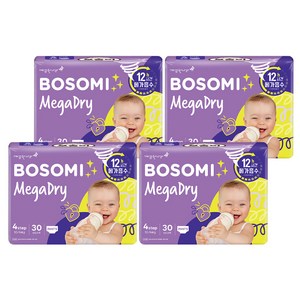 보솜이 메가드라이 팬티형 기저귀 공용, 4단계, 120매