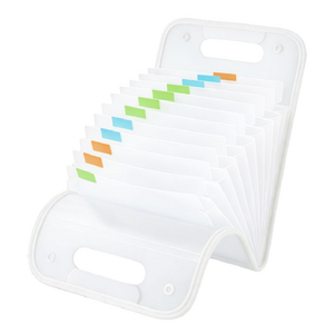 아코디언 파일 가방, 화이트, 1개