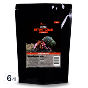 쥬맥스 인터 소라게 사료, 50g, 6개