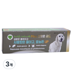 필루 네츄럴 스팟온 골드 진드기 제거용품 대형견, 3ml, 3개