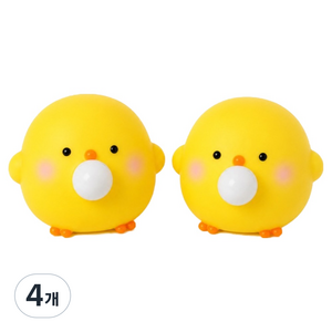 리드홈 귀여운 병아리 풍선껌 말랑이 스퀴시 옐로우 100g, 4개