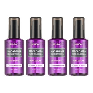 쿤달 울트라 세럼 헤어 에센스 베이비파우더향, 100ml, 4개