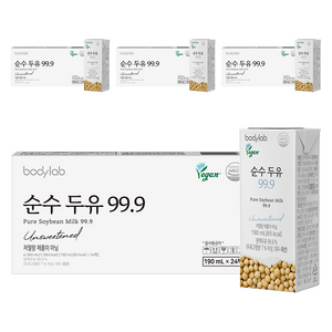 바디랩 순수 두유 99.9, 190ml, 96개