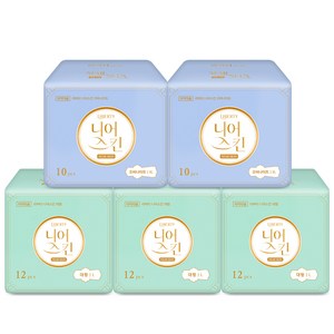 리버티오가네이처 니어스킨 생리대 대형 날개형 12p x 3팩 + 오버나이트 날개형 10p x 2팩 세트, 56개입, 1세트