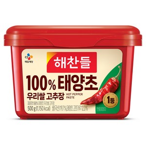 해찬들 100% 태양초 우리쌀 고추장, 500g, 1개
