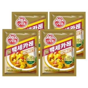 오뚜기 백세카레 약간매운맛, 1kg, 4개