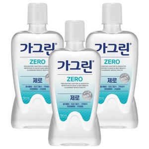 가그린 제로 구강청결제, 750ml, 3개