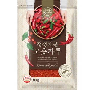 채운 국산 고춧가루 고운굵기 아주매운맛, 500g, 1개