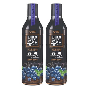 샘표 백년동안 현미발효 흑초 블랙블루베리, 900ml, 2개