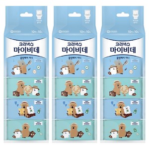 마이비데 클린케어 미니 화장실용 물티슈, 200g, 10매, 30개