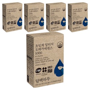 담백하루 정품 초임계 알티지 오메가에센스 1000, 30정, 5개