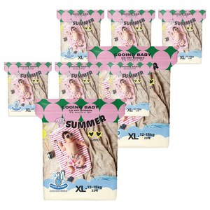 Cooing 에어드라이 썸머 팬티형 기저귀 남여공용, 특대형(XL), 176매
