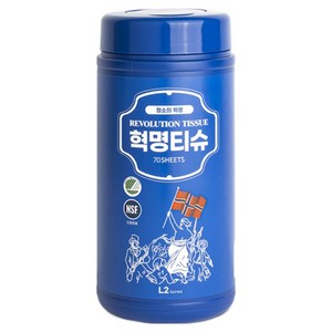 혁명티슈 데일리 아이디어 멀티클리너 세정티슈 70매, 1개