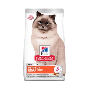 힐스 어덜트용 고양이 사이언스 다이어트 퍼펙트 다이제스천 7 플러스 기능성 사료, 닭, 1.59kg, 1개