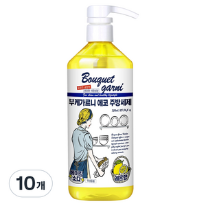 부케가르니 에코 주방세제 레몬향, 750ml, 10개