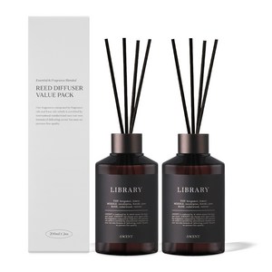 에이센트 퍼퓸드 디퓨저, 라이브러리, 200ml, 2개