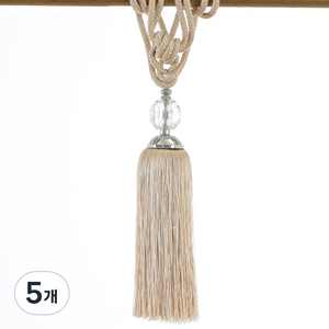 지나송 커튼 타이백 크리스탈 30cm, 베이지, 5개