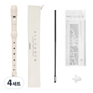 삼익악기 소프라노 리코더 SRG-N80, 아이보리, 4세트