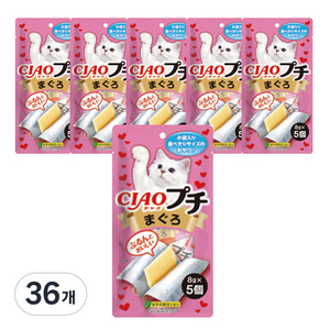 챠오츄르 고양이 쁘띠 파우치 간식 5p, 참치, 40g, 36개