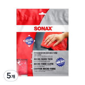 소낙스 초극세사 타월, RED, 5개
